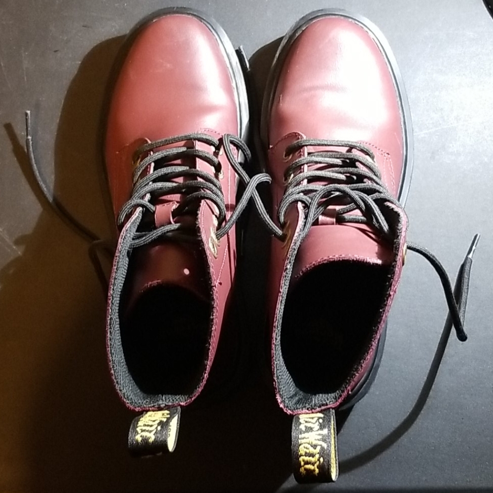 Dr. Martens Womens Luana Combat Boot - Red